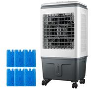 Raffreddatore d'aria evaporativo - Raffreddatore portatile a 3 velocità con oscillazione di 120° e serbatoio di grande capacità per un raffreddamento efficiente in casa, ufficio o negozio