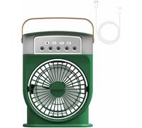 Raffreddatore d'Aria Polarlux, Ventilatore Portatile per Raffreddatore d'Aria Condizionatore d'Aria Ventilatore Antigelo Ricaricabile con 3 velocità del Vento 3 modalità di Spruzza, Grün