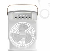 Raffreddatore d'Aria Polarlux, Ventilatore Portatile per Raffreddatore d'Aria Condizionatore d'Aria Ventilatore Antigelo Ricaricabile con 3 velocità del Vento 3 modalità di Spruzza, White