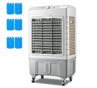 Raffreddatore d'aria portatile, 3 in 1, con serbatoio grande, impacchi di ghiaccio, timer e telecomando, raffreddamento senza sfiato per spazi interni ed esterni