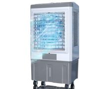 Raffreddatore d'aria portatile con ventola: 3 passi, timer 12h e rotazione di 120°. Basso rumore per camera da letto e ufficio. Grande serbatoio dell'acqua per una lunga freschezza. Efficienza