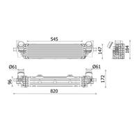 Raffreddatore dell'aria di aspirazione MAHLE CI 660 000P