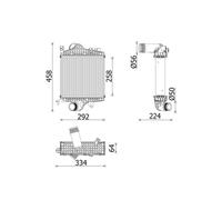 Radiatore intercooler Alluminio CI 672 000P MAHLE