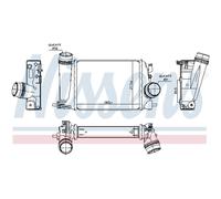 Nissens Intercooler 961118 – Raffreddatore aria Alluminio per Nissan Qashqai II J11, Renault