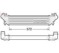 Raffreddatore dell'aria di sovralimentazione DENSO DIT09114 per 500L 0.9 2012-