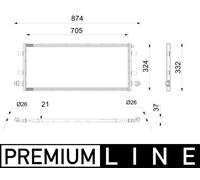 Raffreddatore dell'aria di sovralimentazione MAHLE CIR 44 000P per CLA 2 2019-