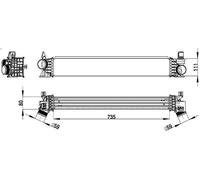 Raffreddatore dell'aria di sovralimentazione MAHLE per BOXER Autobus 2 2015-2019