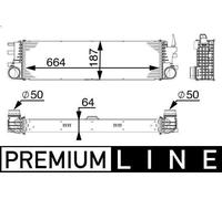 Raffreddatore dell'aria di sovralimentazione MAHLE per CLASSE V (W447) 2.2 2014-