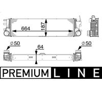 Raffreddatore dell'aria di sovralimentazione MAHLE per CLASSE V (W447) 2 2014-