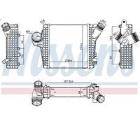 Raffreddatore dell'aria di sovralimentazione NISSENS 961305 per Q7 3 2015-