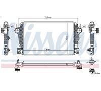 Raffreddatore dell'aria di sovralimentazione NISSENS per AMAROK 2 2011-