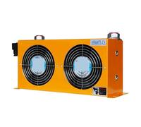 Raffreddatore dell'olio idraulico con doppia ventola da 80 l/min AH0608TL-CA for scambiatore di calore dell'aria industriale for macchine CNC Ampia area di dissipazione del calore(DC24)