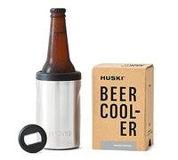 Raffreddatore di birra Huski 2.0 | Nuovo | Portabottiglie e lattine Premium | Acciaio inossidabile di grado marino a triplo isolamento | Apribottiglie 3 in 1 staccabile (Inox)