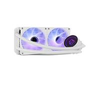 NOX XTREME PRODUCTS HUMMER M-240 - Raffreddamento a liquido ARGB, Intel e AMD, 2 ventole da 120 mm, PMW, pompa con base in rame a effetto specchio infinito, doppio radiatore in alluminio, bianco
