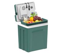 Raffreddatore elettrico e riscaldatore con maniglia 26.5Qt/25L portatile per veicoli e camion con 110 V AC e 12 V DV, frigorifero portatile per campeggio, mini frigorifero auto,