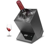 Raffreddatore elettrico for vino, refrigeratore for vino e bevande con display a LED Secchiello for ghiaccio for vino a bottiglia singola Controllo termostato intelligente, acciaio inossidabile non ri