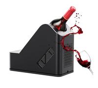 Raffreddatore Elettrico per Vino 750mL - Raffreddamento a Semiconduttori di 2nd Gen, Schermo LCD Touch (0-20°C), Raffreddatore Portatile Senza Ghiaccio 24H per Auto, Camper, Casa & Esterno, Nero