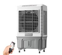 Raffreddatore evaporativo commerciale, grande serbatoio d'acqua e potente flusso d'aria per grandi spazi, telecomando, oscillazione automatica a 3 velocità, timer 7,5 ore