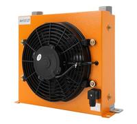 Raffreddatore idraulico ad olio, 120 W, radiatore ad aria idraulico, scambiatore di calore ad olio DC 12 V, refrigeratore ad olio raffreddato ad aria per olio idraulico, ingranaggi e meccanismi di