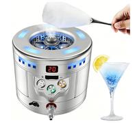 Raffreddatore Istantaneo 2-in-1 per Bicchieri, Produttore di Ghiaccio Secco e Ghiacciatore per Bicchieri, Ghiacciatore per Bevande in Acciaio Inossidabile e Macchina per Ghiaccio Secco CO2