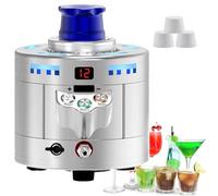Raffreddatore istantaneo for bicchieri e blocco di ghiaccio secco 2 in 1, produzione rapida 12-20 S, 8 s/tazza, for ristoranti, cocktail lounge, hotel, club privati e yacht(Gray)