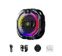Raffreddatore magnetico per telefono da 24 W, con controllo della temperatura Ai e luce RGB dinamica, ventola da gioco a basso rumore, per dispositivi mobili, colore nero