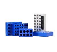 Raffreddatore PCR modulare for ghiaccio da laboratorio - Contenitore for ghiaccio in alluminio con termostato a bassa temperatura con rack for provette da centrifuga(50ml 4 Well 3pcs)