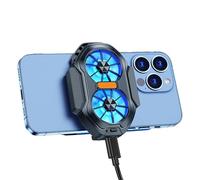 Raffreddatore per telefono cellulare - Doppio ventilatore per telefono cellulare con pinza, strumento di dissipazione del calore per smartphone per video, giochi e musica