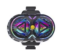 Raffreddatore per telefono cellulare, radiatore per cellulare con luci RGB, dispositivo di raffreddamento per telefono a semiconduttore Dual Core Dual Type C 3 marce Silenzioso radiatore per cellulare