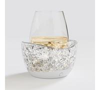 Raffreddatore per vino per bicchieri senza gambo, mantiene i tuoi bicchieri di vino freddi, 10 modalità di luce colorata, accessori separabili per il vino(Bianco)