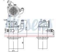 Raffreddatore, ricircolo dei gas di scarico NISSENS 989423 per Q5 (8RB) 2 2008-