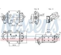 Raffreddatore, ricircolo dei gas di scarico NISSENS 989457 per MITO 1.3 2009-