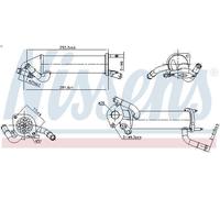 Raffreddatore, ricircolo dei gas di scarico NISSENS TRANSIT Furgone 2.4 2006-