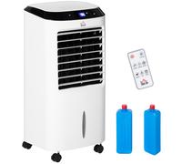 Raffrescatore 4 In 1 Da 10l Con Umidificatore, Timer 8h E Telecomando, 38.2x31.6x76 Cm, In Abs, Bianco E Nero