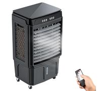 Raffrescatore D'aria Condizionatori Portatili per Interni e Casa, Raffreddatore D'aria Evaporativo da 20-40 Litri, Display a LED, 3 Velocità, 4 Blocchi di Ghiaccio Inclusi(98 x 34 x 44 cm)