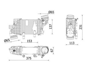 Raffrescatore d'aria di carica mahle per MAN TGE 2.0 TDI CI 663 000P