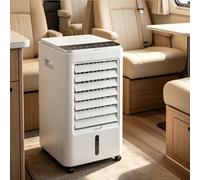 Raffrescatore d'Aria Evaporativo, Ventilatore di Raffreddamento Portatile 4 in 1 con Telecomando, 3 modalità e 4 velocità, Refrigeratore per Camion, Auto, Autobus,Remote Control