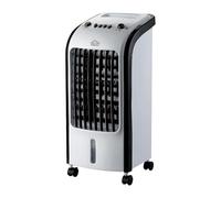 Raffrescatore Evaporativo a Torre, Ventilatore, Umidificatore 3in1, Funzione Oscillazione, con Serbatoio 4L Acqua e Ghiaccio, 3 velocità, 80W