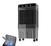 Raffrescatore Evaporativo Portatile, 40-50L Raffreddamento ad Acqua con Telecomando, Swamp Cooler 3 Velocità, Oscillazione 120°, per Casa, Garage e Ufficio(90x49x35cm)
