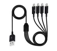 RAFGALDEX Cavo multiricarica Ricarica USB per Tablet e Smartphone Rimani Alimentato Tutto Giorno Cavo sdoppiatore Lungo 20 cm / 150 cm Ricarica multidispositivo