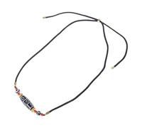 RAFGALDEX Collana Dzi tibetana intagliata artigianalmente Design a nove occhi Gioielli con catenina in agata per la meditazione e miglioramento degli stili Gioielli ispirati alla antica
