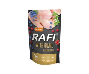 RAFI Alimento umido per cani con quaglia, mirtilli e mirtilli rossi 500g