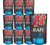 Rafi con agnello per cani - bustina 10x300g (confezione nera)