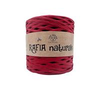rafia naturale tre Sfere in rocca da 250g circa - lunghezza 265m - per borse handmade (amaranto)