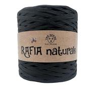 rafia naturale tre Sfere in rocca da 250g circa - lunghezza 265m - per borse handmade (antracite)