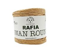 Rafia Swan Round 100% ecologica da 150g - 250 metri per le tue borse handmade estive o cappelli (-mostarda - ROUND)