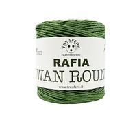 Rafia Swan Round 100% ecologica da 150g - 250 metri per le tue borse handmade estive o cappelli (-verde oliva - ROUND)