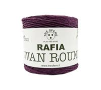 Rafia Swan Round 100% ecologica da 150g - 250 metri per le tue borse handmade estive o cappelli (-vinaccia - ROUND)