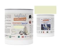 rafiol Rigener Special Ecopelle-pelle + Rigener finitura trasparente satinata. RESTAURA LA PELLE USURATA RIPRISTINANDO IL SUO STATO ORIGINALE. (375 ml + 156 ml, Perla)