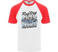 Rafting Get Imbevuto IN Adrenalina Bianco Acqua Uomo S/S Baseball T-Shirt